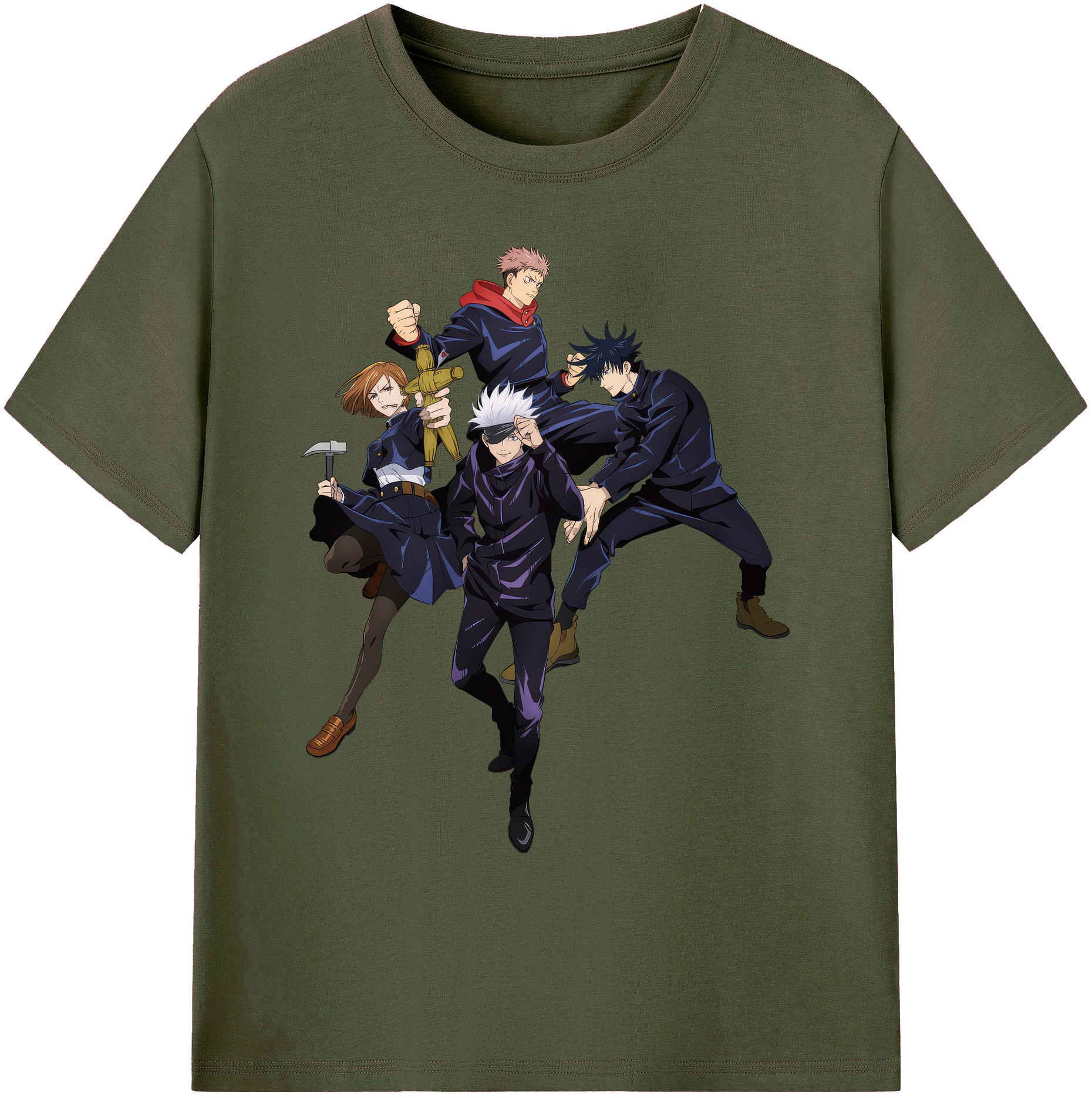 （画像用） 呪術廻戦 Jujutsu Kaisen 綿100％ メンズ半袖Tシャツ｜肌触りやわらか＆通気性